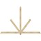 Ekena Millwork Kennewick Rough Sawn Timber Gable Bracket, Douglas Fir, 96"W x 64"H x 2"D x 4"F, 16/12 Pitch GBW096X64X0204KEN00RDF - alternate 1